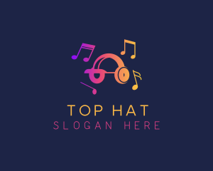 Headset Musical Cap logo design