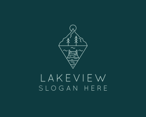 Minimalist Nature Lake logo design