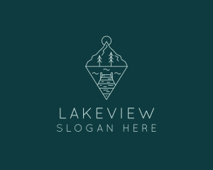 Minimalist Nature Lake logo