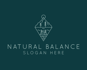 Minimalist Nature Lake logo
