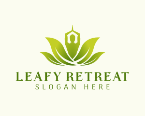 Yoga Leaf Meditation logo design