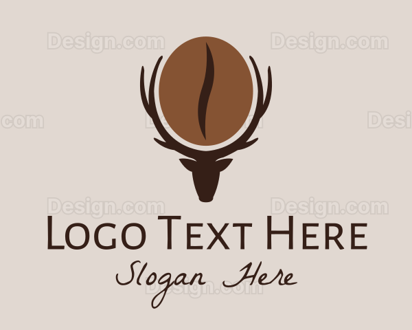 Deer Coffee Bean Logo