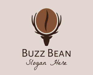 Deer Coffee Bean  logo design