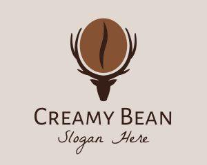 Deer Coffee Bean  logo design