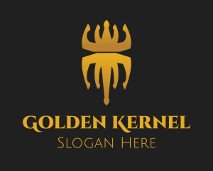 Golden Spider Crown logo design