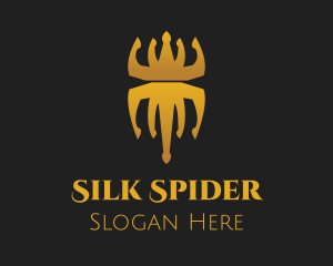 Golden Spider Crown logo design