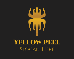 Golden Spider Crown logo design