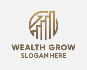 Gold Financial Investment Graph logo