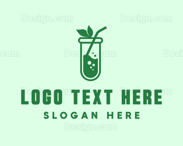 Green Test Tube Juice Logo