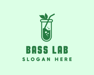 Green Test Tube Juice logo design