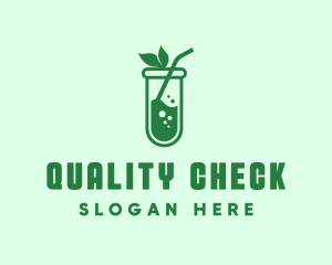 Green Test Tube Juice logo design