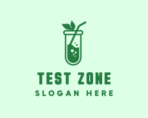 Green Test Tube Juice logo design