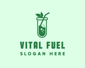 Green Test Tube Juice logo design