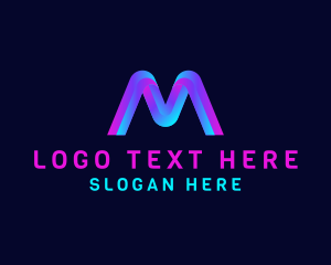 Modern Gradient Letter M logo