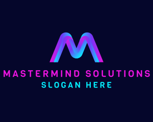 Modern Gradient Letter M logo design