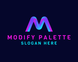 Modern Gradient Letter M logo design