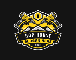 House Drill Construction logo design