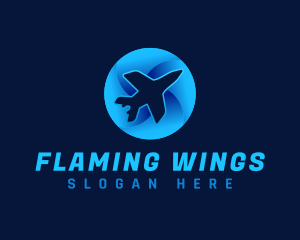 Flying Jet Plane  logo design