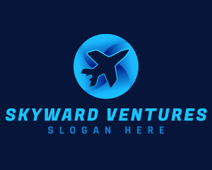 Flying Jet Plane  logo design