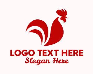 Minimalist Rooster Farm logo