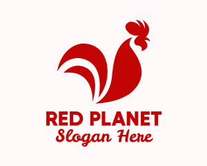 Minimalist Rooster Farm logo design