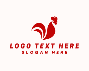 Minimalist Rooster Farm logo