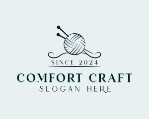 Yarn Knitting Crafting logo design