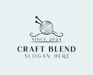 Yarn Knitting Crafting logo design