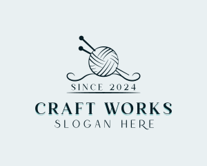 Yarn Knitting Crafting logo design