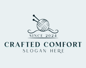 Yarn Knitting Crafting logo design