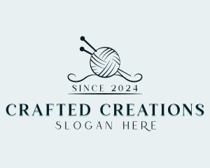 Yarn Knitting Crafting logo design