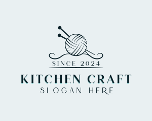 Yarn Knitting Crafting logo design