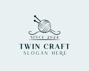 Yarn Knitting Crafting logo design