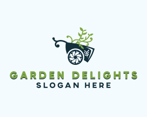 Wheelbarrow Garden Landscaping logo design