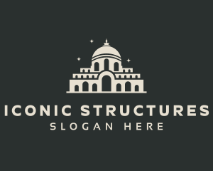 Temple Building Landmark logo design