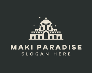 Temple Building Landmark logo design