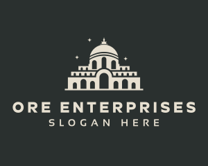 Temple Building Landmark logo design