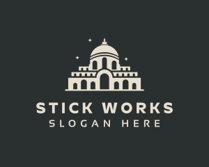 Temple Building Landmark logo design