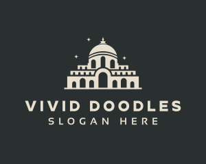 Temple Building Landmark logo design