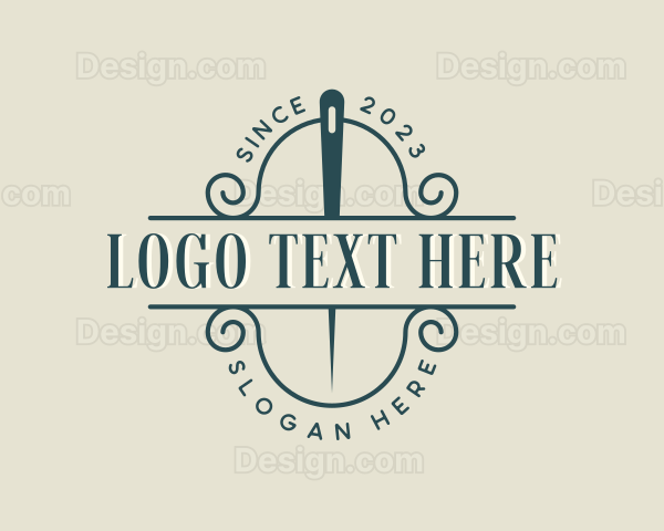 Needle Tailoring Sewing Logo