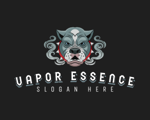 Pitbull Dog Smoke logo design