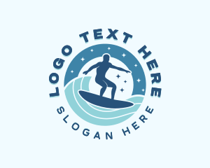 Ocean Wave Surfer logo