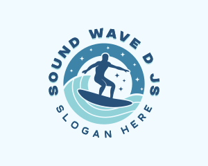 Ocean Wave Surfer logo design