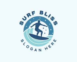 Ocean Wave Surfer logo