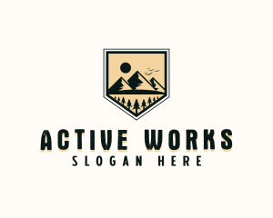 Forest Mountain Adventure logo design