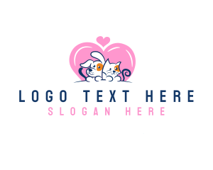 Heart Dog Cat logo