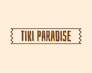 Tropical Tiki Banner logo design