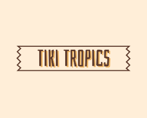 Tropical Tiki Banner logo design