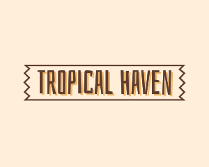 Tropical Tiki Banner logo design