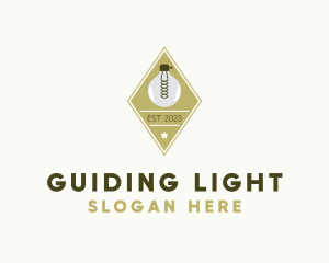 Light Bulb Patch logo design